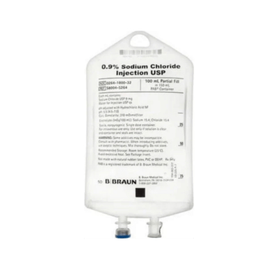 Braun 0.9% Sodium Chloride Injection USP - 1000ML, 12 each/case