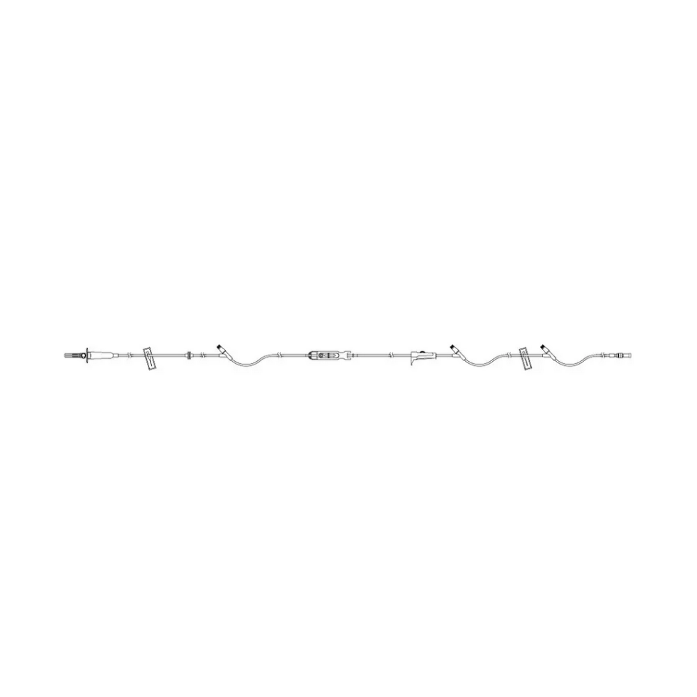 Primary Sapphire™ Piggyback Set, Clave™ Y-Sites, Backcheck Valve, 121"